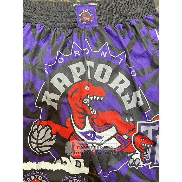 Pantalone Toronto Raptors Mitchell & Ness Negro Violeta